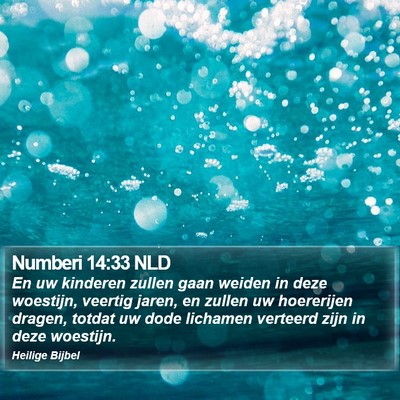 Numberi 14:33 NLD Bible Verse Image