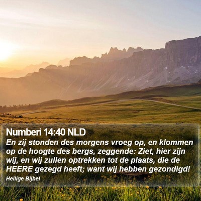 Numberi 14:40 NLD Bible Verse Image