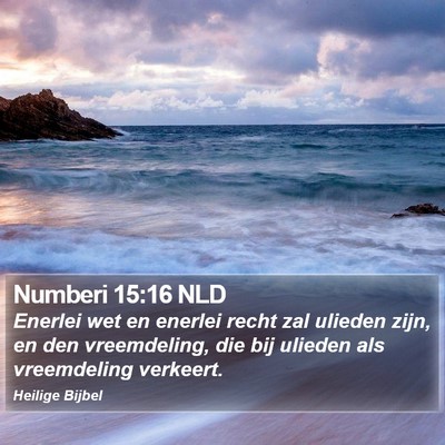 Numberi 15:16 NLD Bible Verse Image
