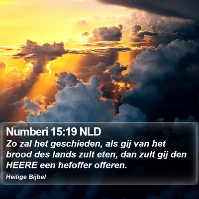 Numberi 15:19 NLD Bible Verse Image