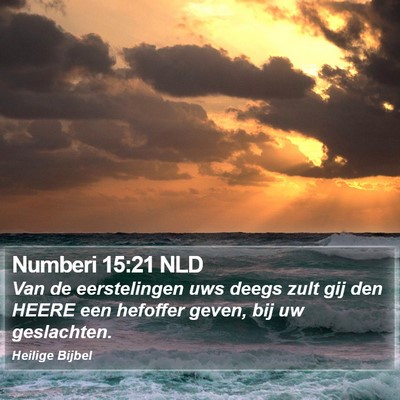 Numberi 15:21 NLD Bible Verse Image