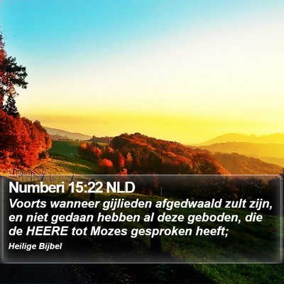 Numberi 15:22 NLD Bible Verse Image