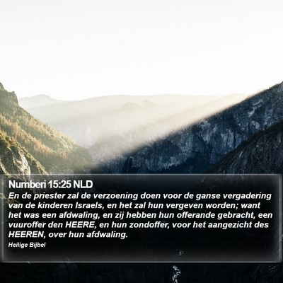 Numberi 15:25 NLD Bible Verse Image