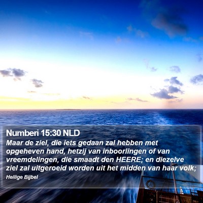 Numberi 15:30 NLD Bible Verse Image