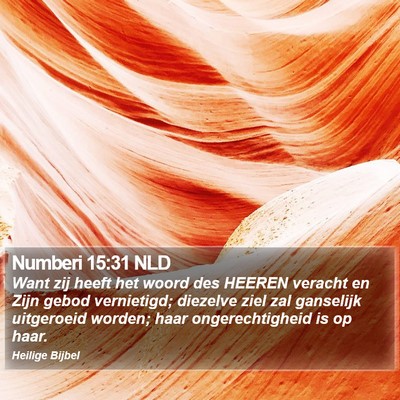 Numberi 15:31 NLD Bible Verse Image