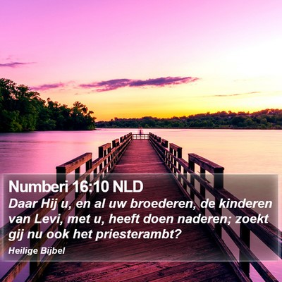 Numberi 16:10 NLD Bible Verse Image