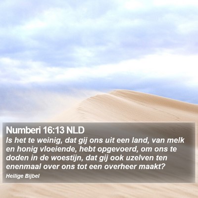 Numberi 16:13 NLD Bible Verse Image