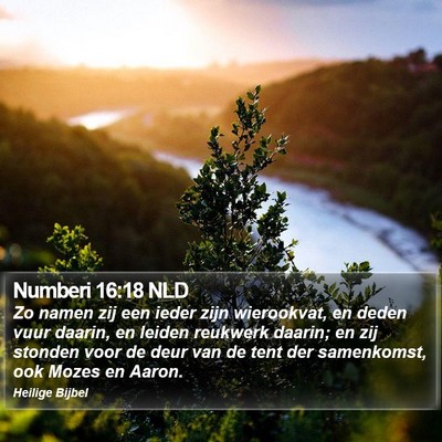 Numberi 16:18 NLD Bible Verse Image