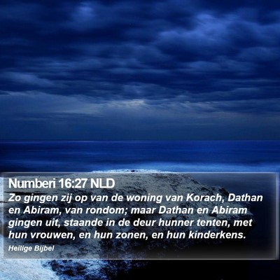 Numberi 16:27 NLD Bible Verse Image