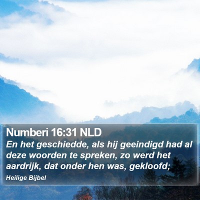 Numberi 16:31 NLD Bible Verse Image