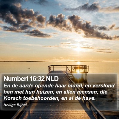 Numberi 16:32 NLD Bible Verse Image