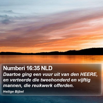 Numberi 16:35 NLD Bible Verse Image