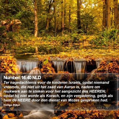 Numberi 16:40 NLD Bible Verse Image