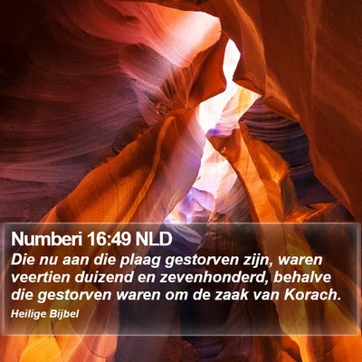 Numberi 16:49 NLD Bible Verse Image