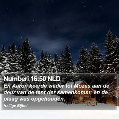Numberi 16:50 NLD Bible Verse Image