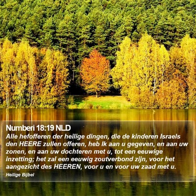 Numberi 18:19 NLD Bible Verse Image