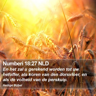 Numberi 18:27 NLD Bible Verse Image