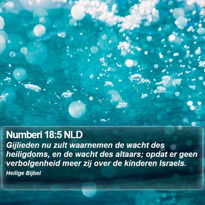 Numberi 18:5 NLD Bible Verse Image