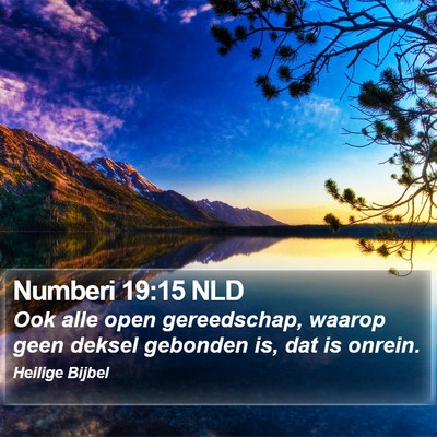 Numberi 19:15 NLD Bible Verse Image