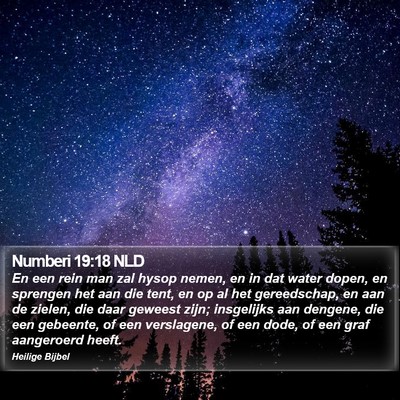 Numberi 19:18 NLD Bible Verse Image
