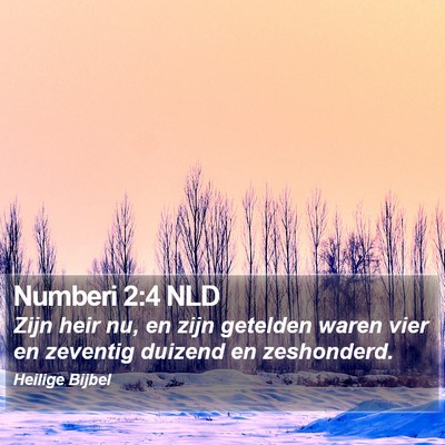 Numberi 2:4 NLD Bible Verse Image