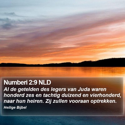 Numberi 2:9 NLD Bible Verse Image