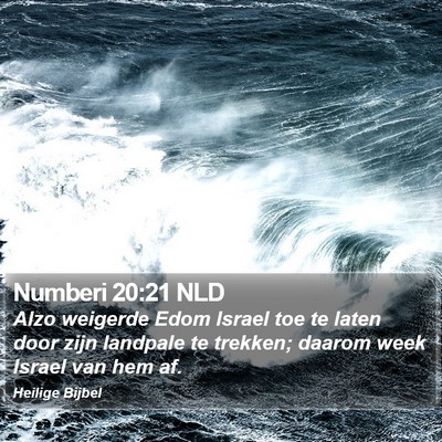 Numberi 20:21 NLD Bible Verse Image