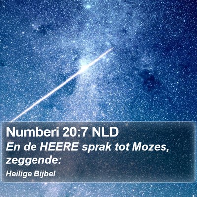Numberi 20:7 NLD Bible Verse Image