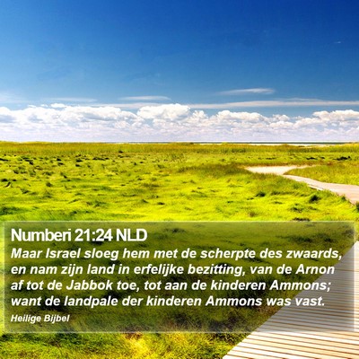 Numberi 21:24 NLD Bible Verse Image