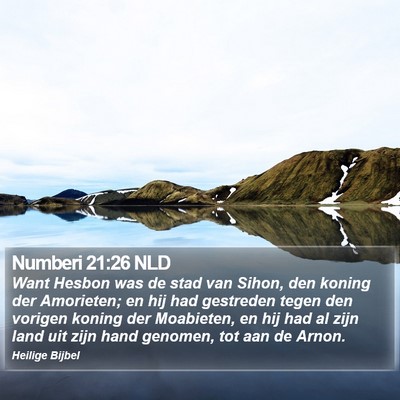 Numberi 21:26 NLD Bible Verse Image