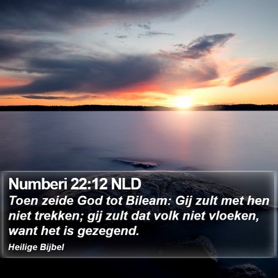 Numberi 22:12 NLD Bible Verse Image