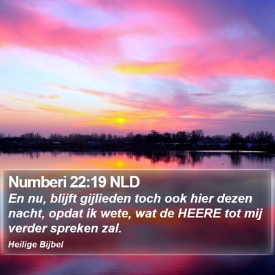 Numberi 22:19 NLD Bible Verse Image