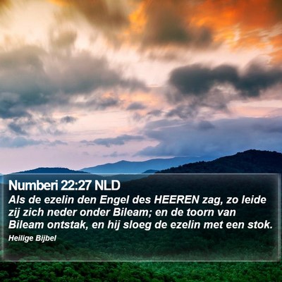 Numberi 22:27 NLD Bible Verse Image