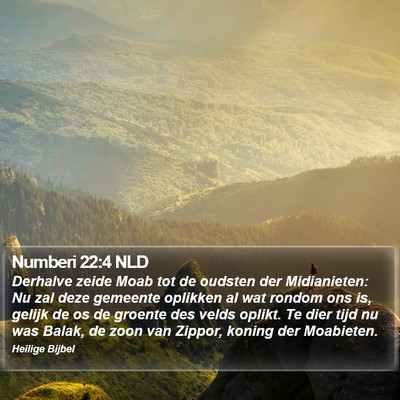 Numberi 22:4 NLD Bible Verse Image