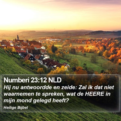 Numberi 23:12 NLD Bible Verse Image