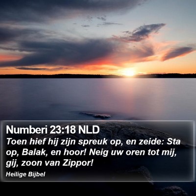Numberi 23:18 NLD Bible Verse Image