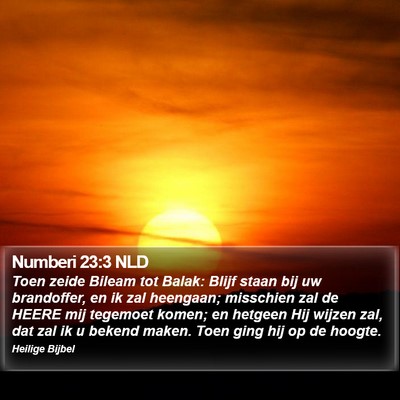 Numberi 23:3 NLD Bible Verse Image