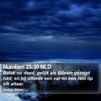 Numberi 23:30 NLD Bible Verse Image