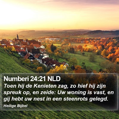 Numberi 24:21 NLD Bible Verse Image