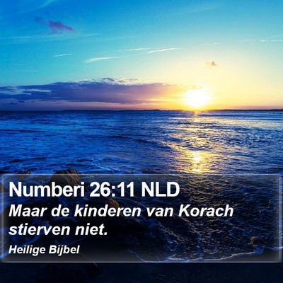 Numberi 26:11 NLD Bible Verse Image