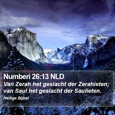 Numberi 26:13 NLD Bible Verse Image