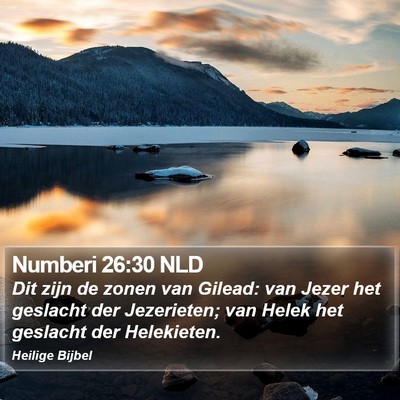 Numberi 26:30 NLD Bible Verse Image