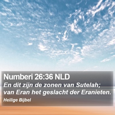 Numberi 26:36 NLD Bible Verse Image