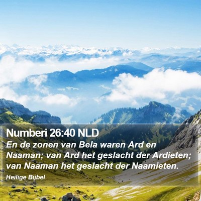 Numberi 26:40 NLD Bible Verse Image