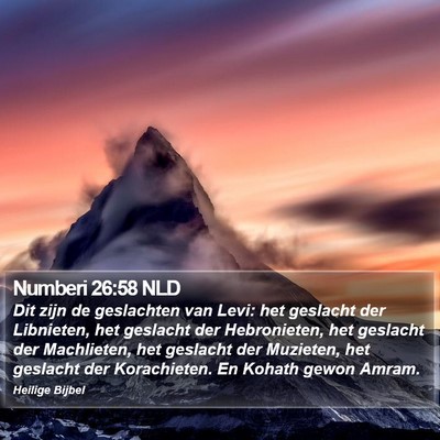 Numberi 26:58 NLD Bible Verse Image