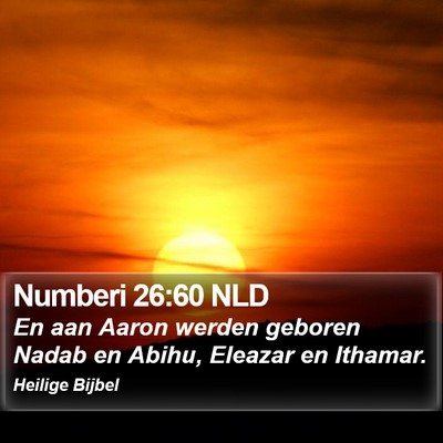 Numberi 26:60 NLD Bible Verse Image