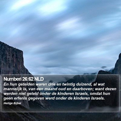Numberi 26:62 NLD Bible Verse Image