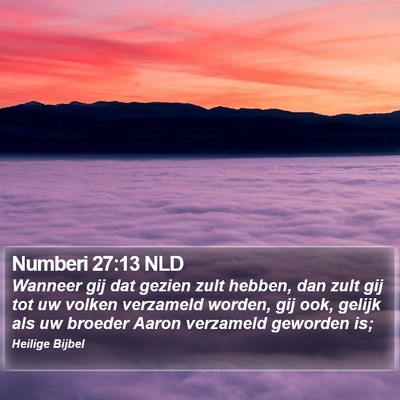 Numberi 27:13 NLD Bible Verse Image