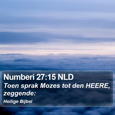Numberi 27:15 NLD Bible Verse Image