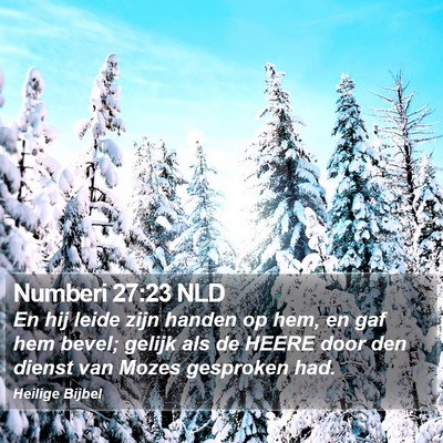 Numberi 27:23 NLD Bible Verse Image